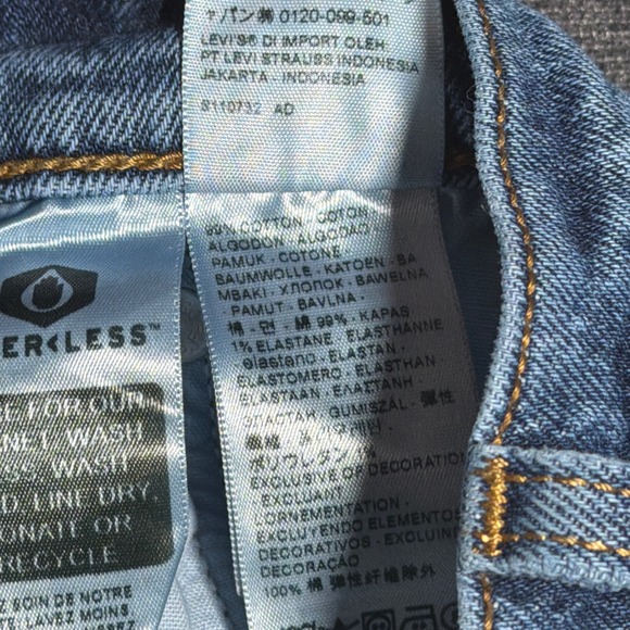 Levi's Wedgie Straight Jeans Women 28 Blue High Rise Button Fly Denim Boho Mom - Picture 6 of 10